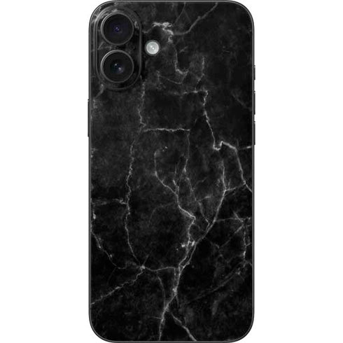 Black Marble iPhone 16 Plus Skin